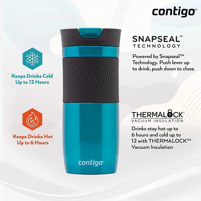 Contigo Byron Snapseal Travel Mug - Biscay Bay (470ml)