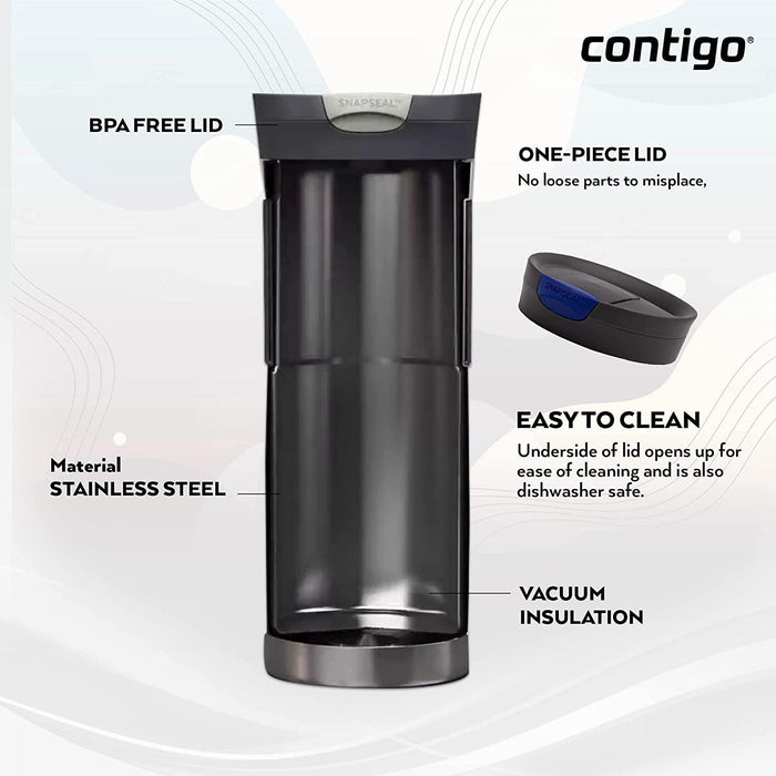 Contigo Byron Snapseal Travel Mug - Deep Blue (470ml)