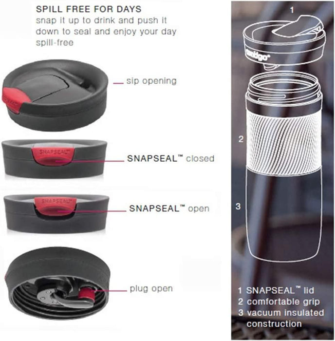 Contigo Byron Snapseal Travel Mug - Red (470ml)