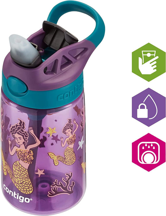 Contigo Easy Clean Autospout Kids Water Bottle Mermaids (420ml