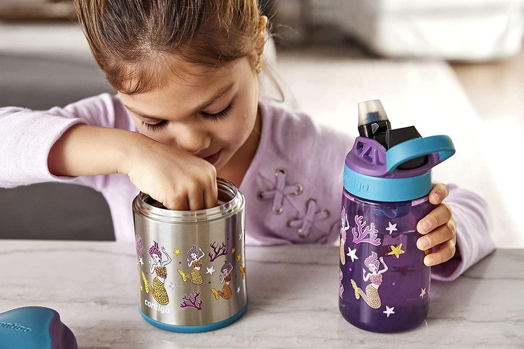 Contigo Easy Clean Autospout Kids Water Bottle Mermaids (420ml