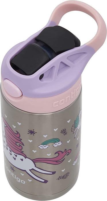Contigo Easy Clean Autospout Stainless Steel Kids Water Bottle - Strawberry Unicorn (380ml) | {{ collection.title }}
