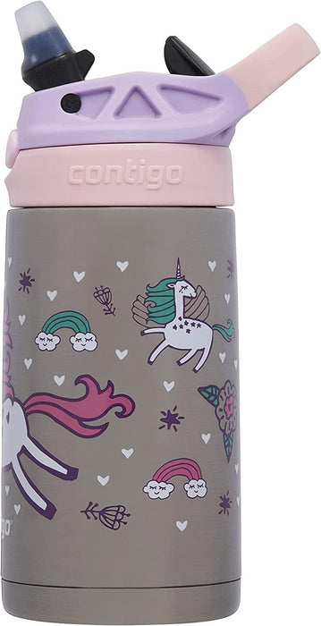 Contigo Easy Clean Autospout Stainless Steel Kids Water Bottle - Strawberry Unicorn (380ml) | {{ collection.title }}