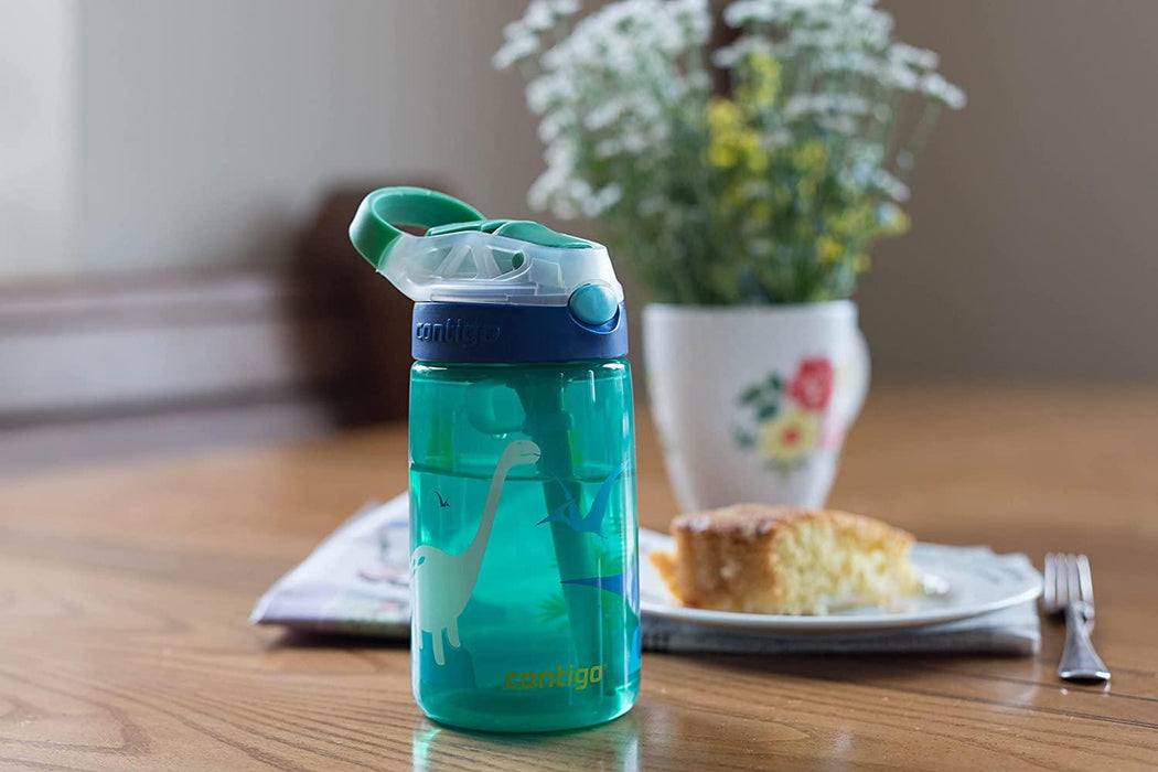 Contigo Gizmo Flip Autospout Kids Water Bottle - Jungle Green (420ml) | {{ collection.title }}