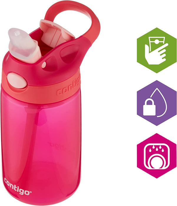 Contigo Gizmo Flip Autospout Kids Water Bottle - Pink Coral (420ml) | {{ collection.title }}