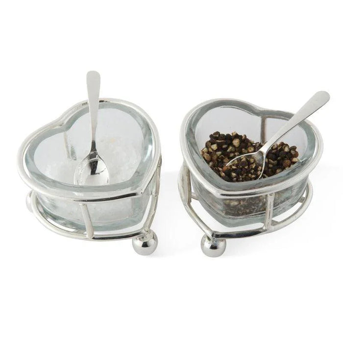 Culinary Concepts Heart Salt And Pepper Set With Spoons