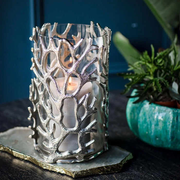 Culinary Concepts Large Coral Hurricane Lantern
