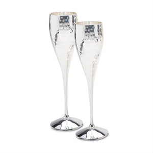Culinary Concepts Pair of Hammered Champagne Goblets | {{ collection.title }}