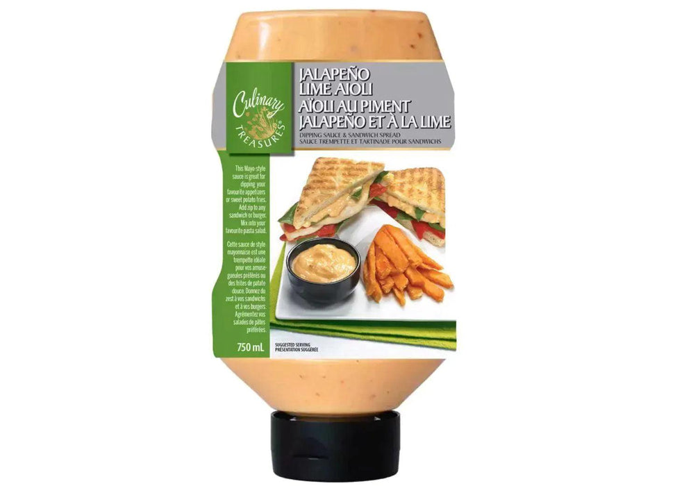 Culinary Treasures Jalapeno Lime Aioli Dipping Sauce (750ml) Sauces, Spreads & Condiments