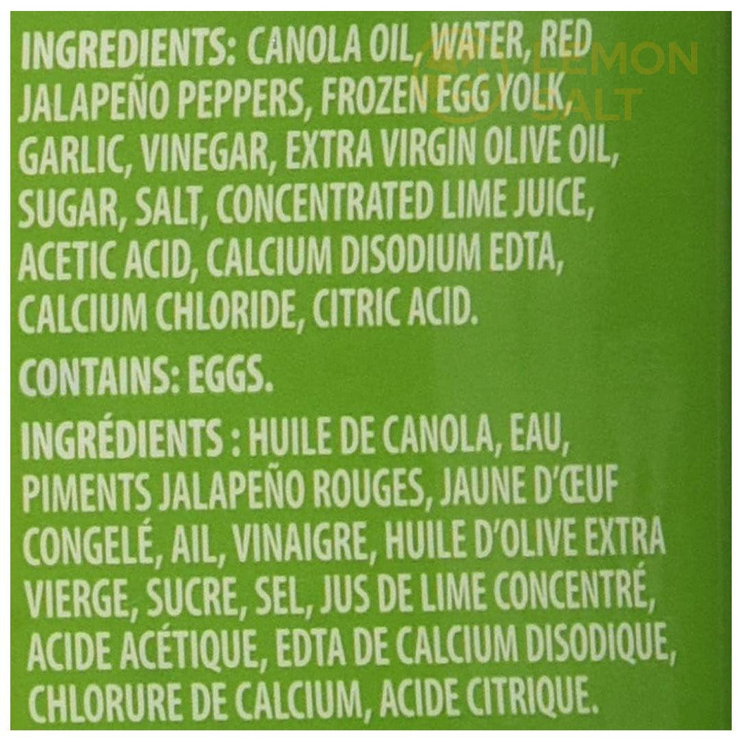 Culinary Treasures Jalapeno Lime Aioli Dipping Sauce (750ml) Sauces, Spreads & Condiments