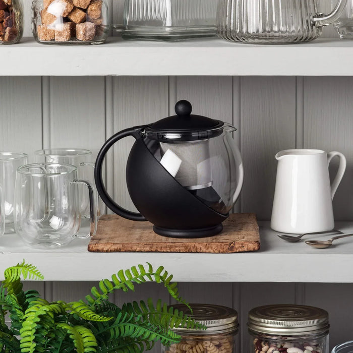 Kilo D07 4-Cup Glass Teapot with Stainless Steel Infuser 1400ml