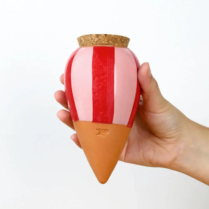 Pepin Olla - Striped red and pink