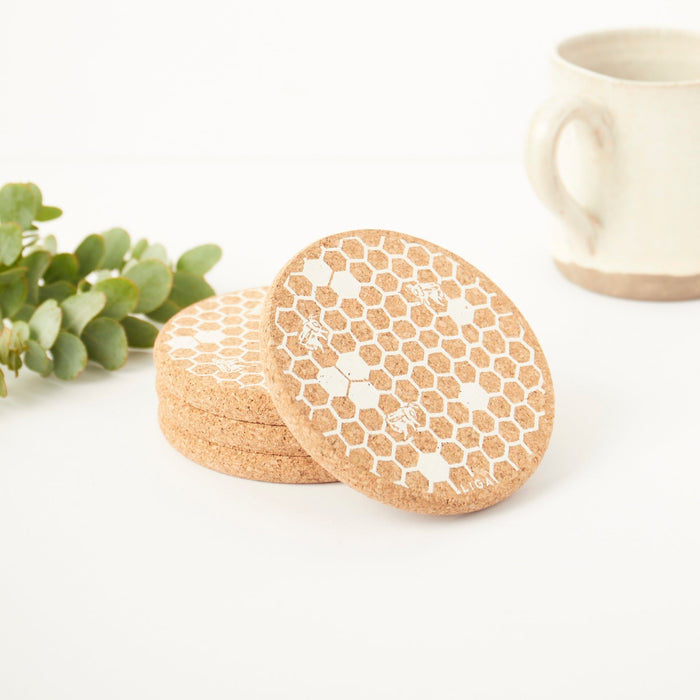 Liga Cork Coaster - HoneyComb
