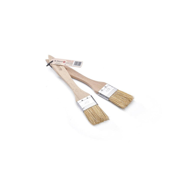 De Buyer 2pc Set Wooden Pastry Brushes (40mm)