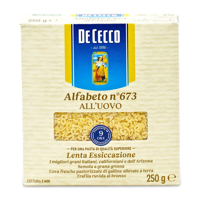 De Cecco Alphabeto All'uovo (Small Egg Pasta) | {{ collection.title }}