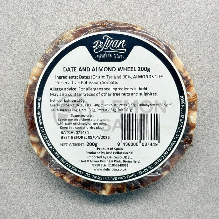 De Juan Pressed Date & Almond Wheel (200g) - LemonSalt