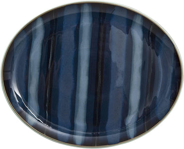 Denby Blue Peveril Accent Oval Platter | {{ collection.title }}