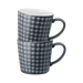 Denby Stoneware Impression Charcoal Blue Diamond Mugs (Set of 2) - LemonSalt