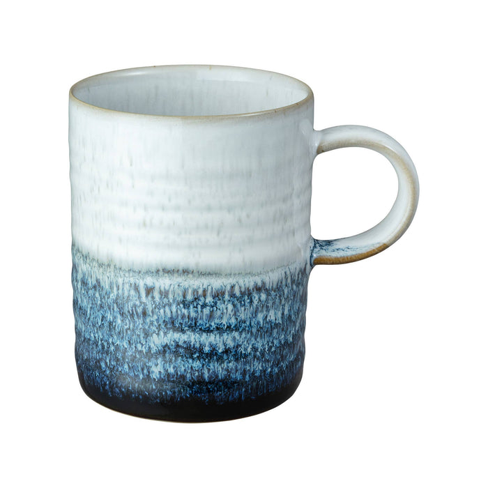 Denby Stoneware Kiln Blue Ridged Mugs - Set of 2 - LemonSalt