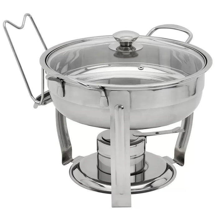 Denmark Round Stainless Steel Chafing Dish (3.7L) - LemonSalt