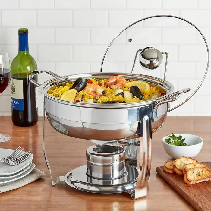 Denmark Round Stainless Steel Chafing Dish (3.7L) - LemonSalt