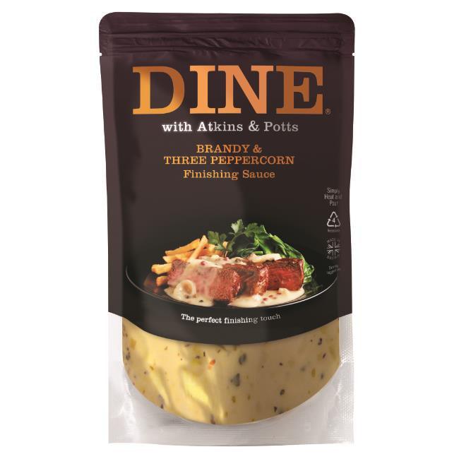 Dine with Atkins & Potts - Brandy & Three Peppercorn Finishing Sauce (350g) - LemonSalt