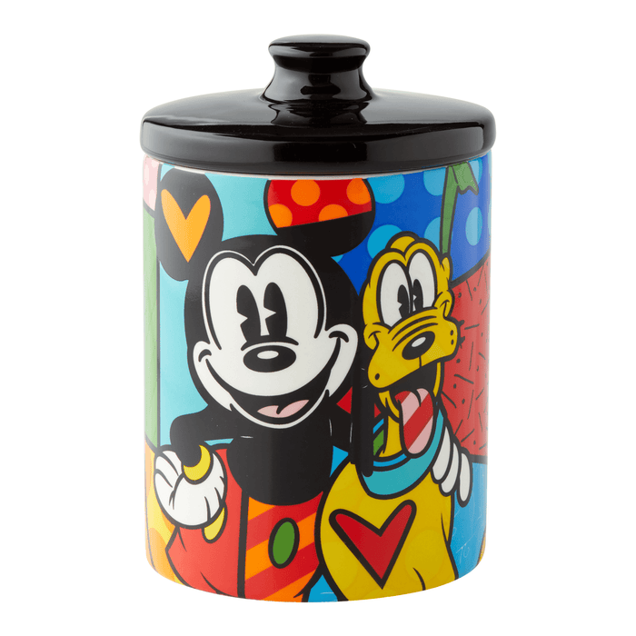 Disney Britto Mickey Mouse & Pluto Cookie Jar Small