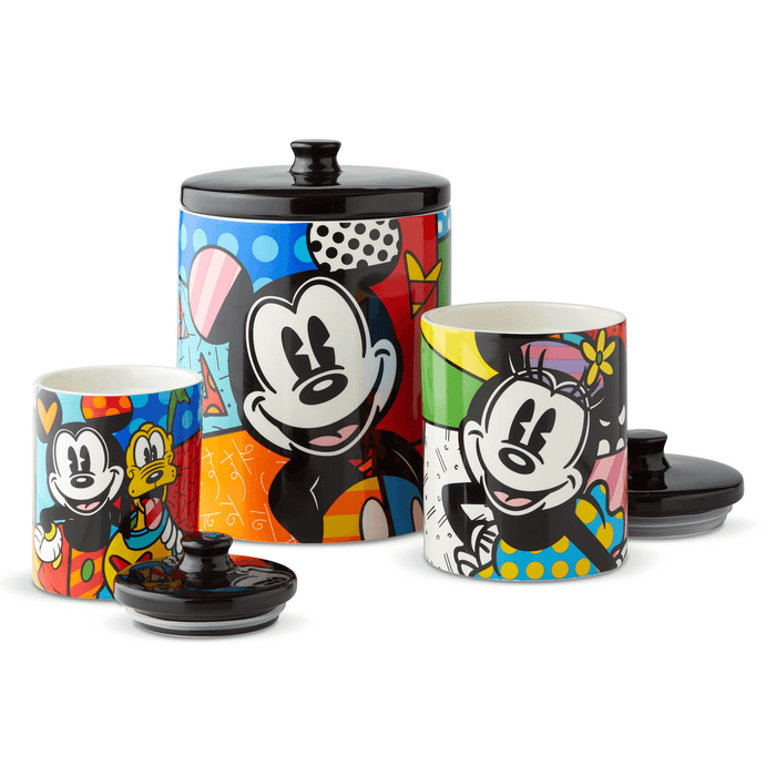 Disney Britto Mickey Mouse & Pluto Cookie Jar Small