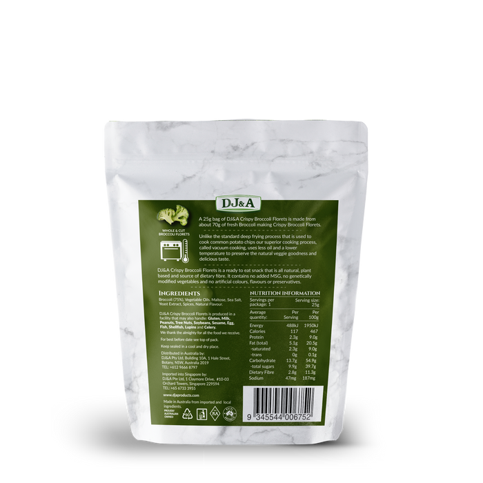 DJ&A Crispy Broccoli Florets (25g) - LemonSalt