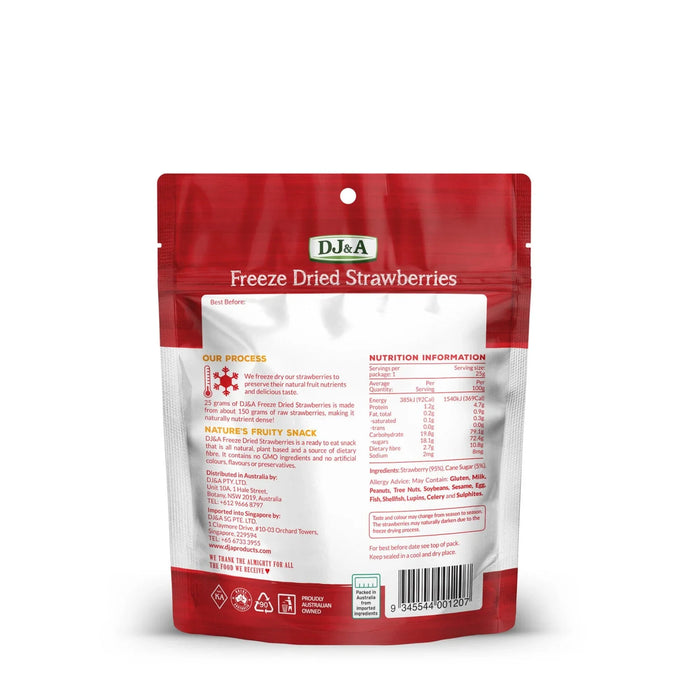 DJ&A Freeze Dried Strawberries (25g) - LemonSalt