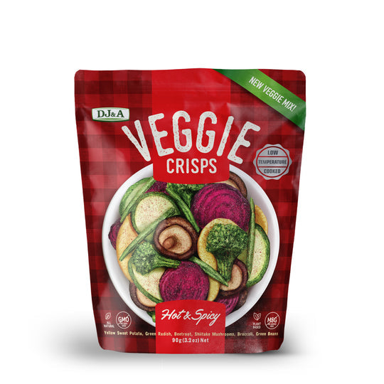 DJ&A Veggie Crisps Hot & Spicy (90g) - LemonSalt