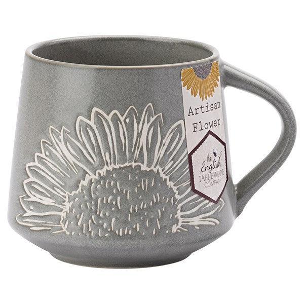 DMD Artisan Flower Grey Wax Resist Mug
