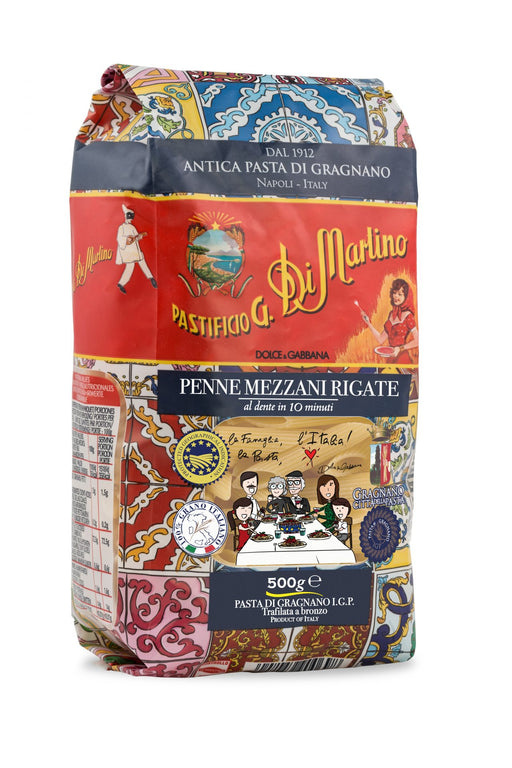 Dolce & Gabbana Gragnano IGP Penne Mezzani Rigate Pasta (500g) - LemonSalt