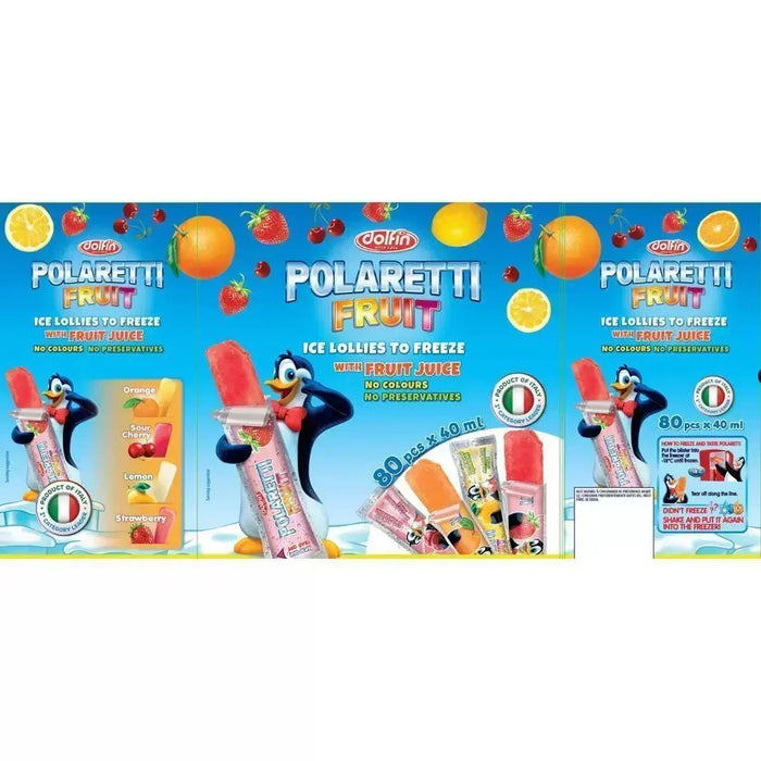Dolfin Polaretti Fruit Ice Lollies (80x40ml) - LemonSalt