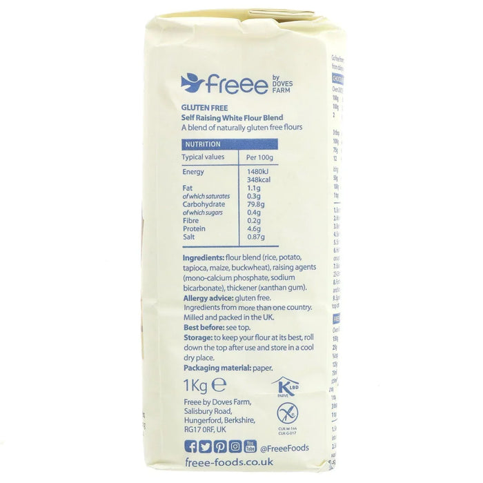 Doves Farm Gluten Free Self Raising White Flour (1kg) - LemonSalt