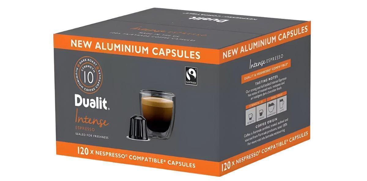 Dualit Intense Espresso Nespresso Compatible Aluminium Coffee Capsules (120 Servings) - LemonSalt
