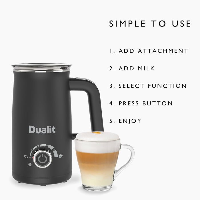 Dualit Milk Frother & Hot Chocolate Maker Max Black - LemonSalt