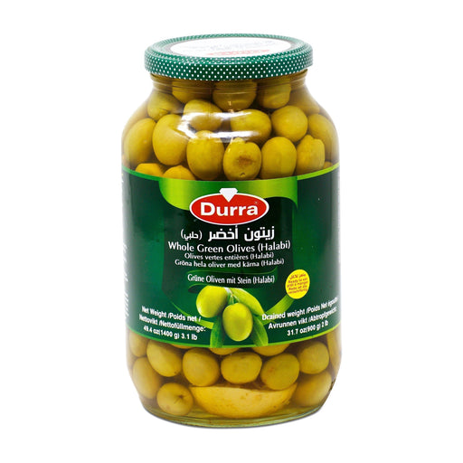 Durra Whole Green Olives Halabi (1.4kg) | {{ collection.title }}