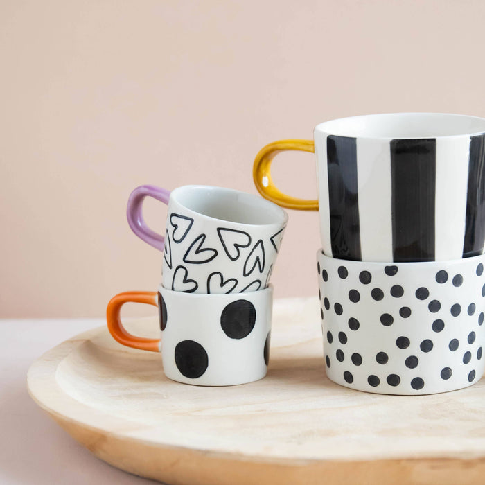 Caroline Gardner Mono Big Stripe Mug