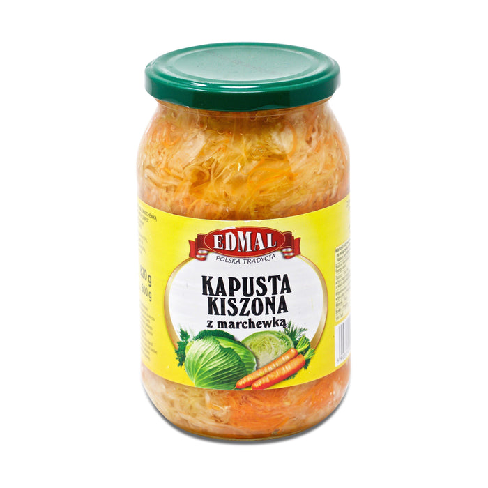 Edmal Sauerkraut with Carrots - Kapusta Kiszona z Marchewka (820g) - LemonSalt