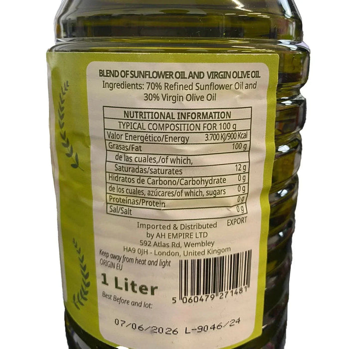 El Ouazzania Gardens Sunflower & Virgin Olive Oil Blend (1L) - LemonSalt