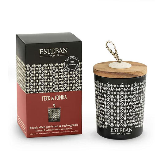 Esteban Teck & Tonka Decorated Scented Candle (170g) | {{ collection.title }}