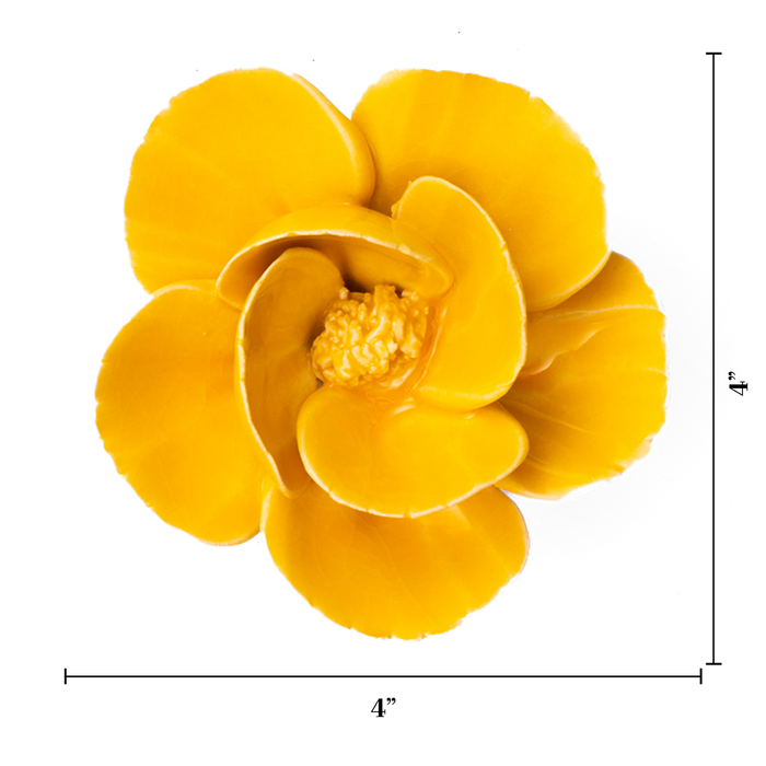 Chive - France Ceramic Flower Yellow Lotus