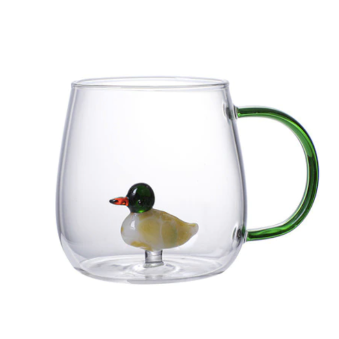 Animal Shape Glass Cup - Cute 3D Handle Mug (Starfish)