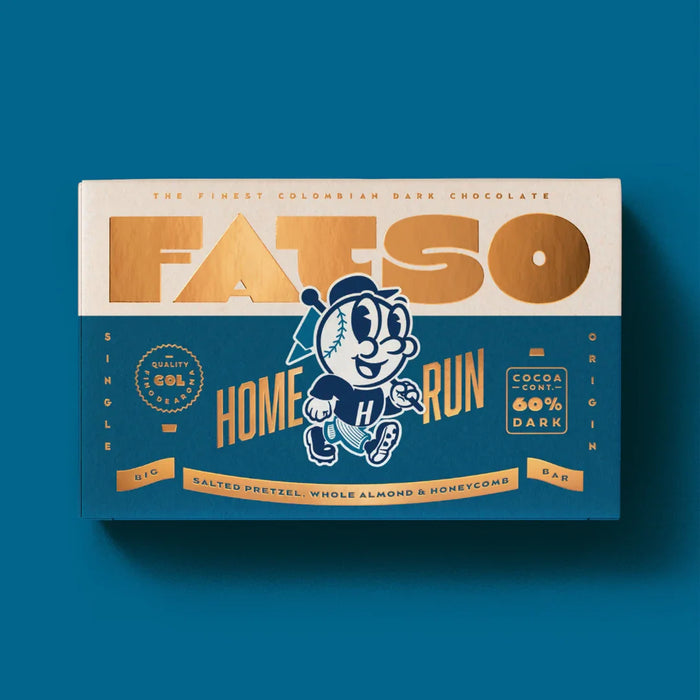 Fatso Home Run - 60% Dark Chocolate Vegan Chunky Bar (150g) - LemonSalt