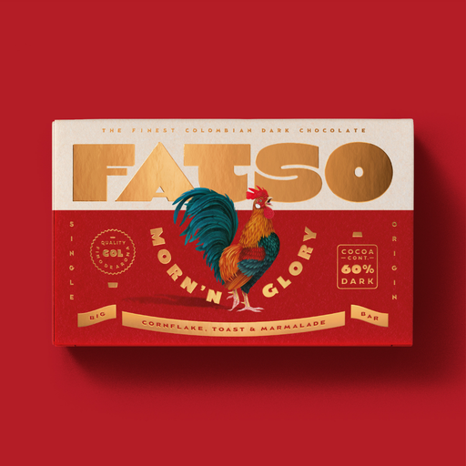 Fatso Morn'n Glory - 60% Dark Chocolate Vegan Chunky Bar (150g) - LemonSalt