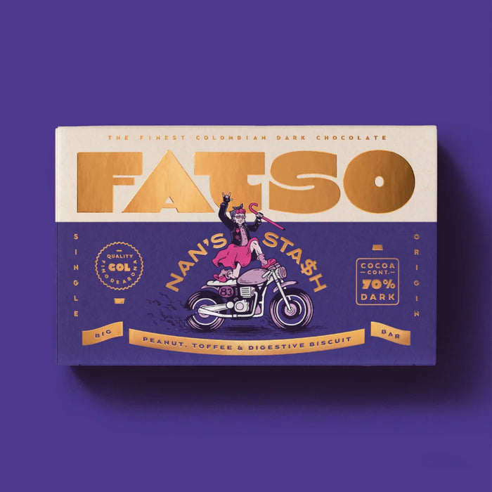 Fatso Nan's Stash - 70% Dark Chocolate Chunky Bar (150g) - LemonSalt