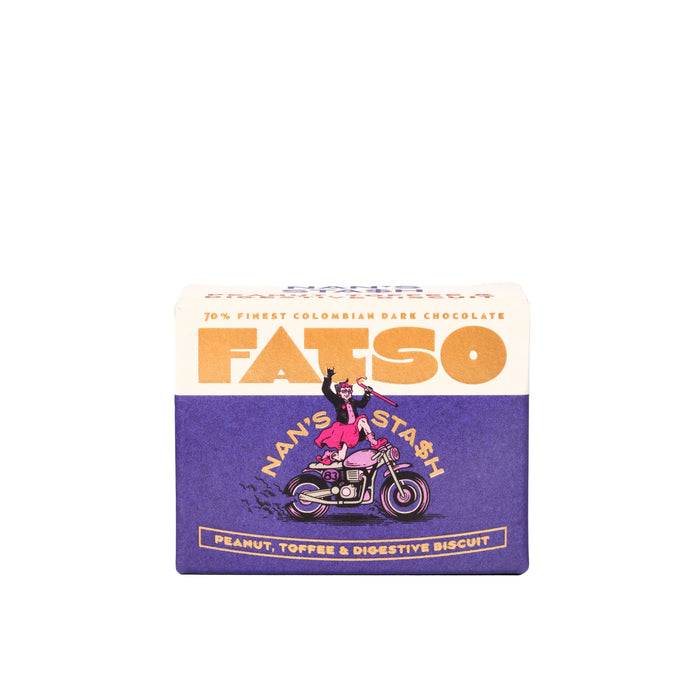 Fatso Nan's Stash - 70% Dark Chocolate Chunky Bar (40g) - LemonSalt
