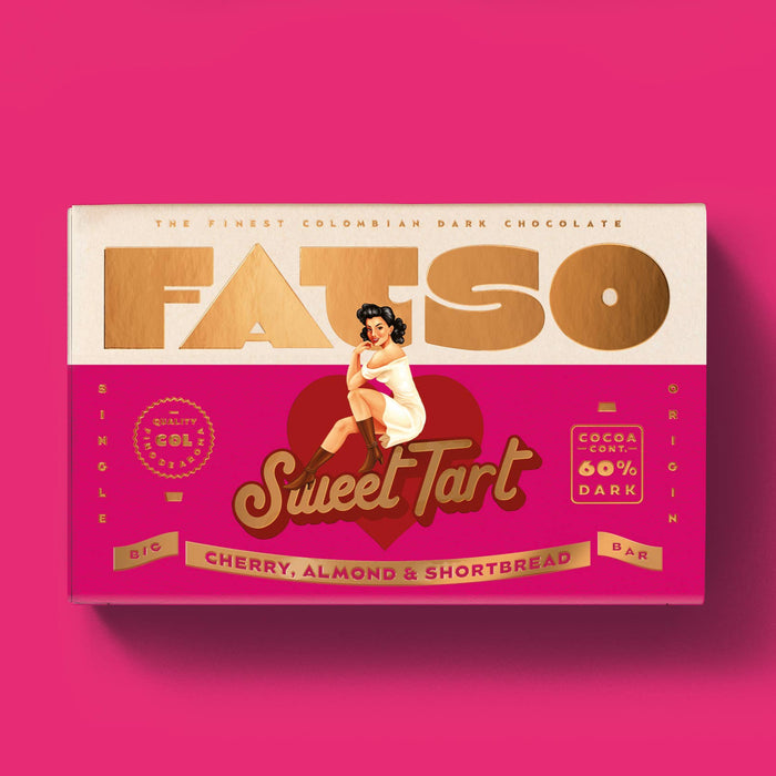 Fatso Sweet Tart - 60% Dark Chocolate Chunky Bar (150g) - LemonSalt