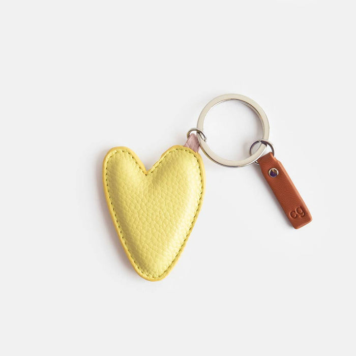 Caroline Gardner Pear Green Heart Keyring